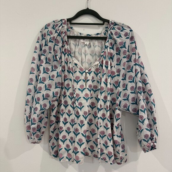 Emerson Fry India Collection Lucy Blouse in Frances Rose Size Medium - Picture 6 of 6